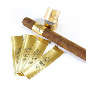 High Quality Gold Foil Vinyl Cigar Band Ring Newest Design for Premium <b>Packaging</b> <b>Labels</b> cigar custom bands - Product Image 2
