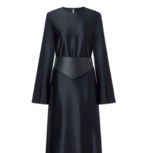 THOUSAND <span class=keywords><strong>YAN</strong></span> Abito da Donna in Misto 30% Seta e 70% Lana, Maniche a Campana, Cintura in Vita, Elegante Vestito Formale da Ufficio a Lunghezza Media - Product Image 2