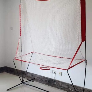 Red de bateo de béisbol con aro de baloncesto, equipo de entrenamiento de malla de 2x1.5m para práctica en interiores - Product Image 5