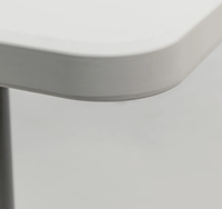 Table Pliante Moderne de 1,8 m pour l'Extérieur, en Granit Blanc HDPE et Alliage d'Aluminium, Mobilier Réglable pour Utilisation en Hall