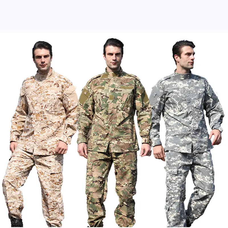 Camiseta de camuflaje para hombre, chaqueta táctica y pantalones, conjuntos de uniforme de caza, barata, venta al por mayor