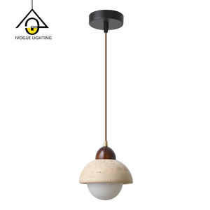 室内黄色石灰华室内吊灯 - Product Image 1