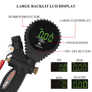 Manómetro digital de alta resistencia para neumáticos, infladores con pantalla LED, TG01A - Product Image 3