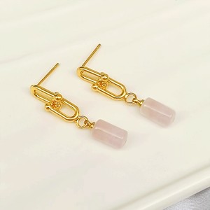 Orecchini a perno strutturati a catena lunga minimalisti, ornamenti auricolari dal design unico per l'uso quotidiano da donna, fornitura all'ingrosso - Product Image 5