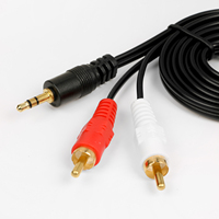 Câble RCA 3,5 vers 2RCA, câble audio RCA, prise jack 3,5 mm pour téléphone, Edifer, home cinéma, DVD, câble auxiliaire 2RCA mâle vers mâle
