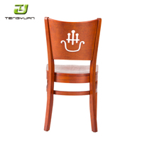Chaise de salle à manger moderne en bois massif avec dossier incurvé pour maison, hôtel, restaurant ou bar, meubles pour salon et appartement