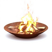 Bacs à feu de jardin ronds en acier Corten de 60 à 150 cm
