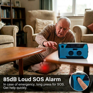 Radio de Emergencia Solar Family Safety Guardian de 5000 mAh con <span class=keywords><strong>Puerto</strong></span> USB-C para Preparación en Caso de Corte de Energía en el Hogar Durante Incendios - Product Image 5