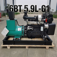 Generator Diesel Marine 3 Fasa 4 Nirkabel 80KW dengan Starter Elektrik, Mesin Cumins 6BT5.9-G1, Motor & Pompa, Performa Baik