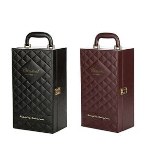 Fabrik Großhandel <span class=keywords><strong>2</strong></span> Flasche Leder Wein Präsentation sbox Großhandel Wein Geschenk <span class=keywords><strong>box</strong></span> Verpackung und benutzer definierte Wein Versand boxen - Product Image 5