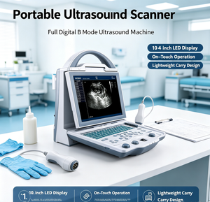 Equipo de Ultrasonido Médico en Blanco y Negro, <span class=keywords><strong>Precio</strong></span> de Máquina de Ultrasonido Portátil, Escáner Veterinario - Product Image 1