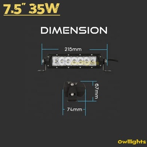 Barras de Luz LED 6D con Marco Rojo, Diseño Nuevo 2023, 7.5 Pulgadas, 35w, Barra de Luz LED Todoterreno para Camioneta, SUV, Marino - Product Image 6