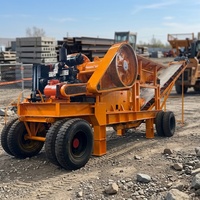 Concasseur à mâchoires mobile Kaiqisen PE500*750 le plus vendu, ligne de production de sable avec moteur AC et engrenages, capacité max. 30-120 t/h pour l'exploitation minière