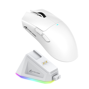 <span class=keywords><strong>Souris</strong></span> de jeu <span class=keywords><strong>sans</strong></span> <span class=keywords><strong>fil</strong></span> Attack Shark X11 avec station de charge PAW3311 12000 DPI 3 modes BT/2.4G/Filaire 63g Légère RGB - Product Image 4