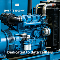 Générateur diesel silencieux 1900 kW 50 Hz 415 V avec démarrage automatique/démarrage à distance et ATS pour alimentation de secours de centre de données, certifié CE