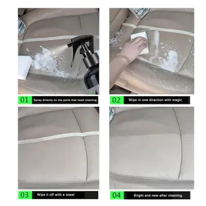 Dingsheng outil de nettoyage de tableau de bord automatique polyvalent sans eau nettoyant intérieur de voiture Agent de plafond pour le cuir tissé tissu entretien de voiture - Product Image 5