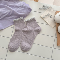 Chaussettes courtes d'été style coréen pour femme, en coton/polyester/spandex tricoté de haute qualité, confortables, respirantes, avec logo discret, pour usage quotidien