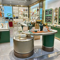Schmuck-Vitrine für Luxusartikel-Geschäfte, Maßgefertigte LED-Beleuchtung, Einzelhandels-Display-Kiosk, Ohrringe-Schmuck-Ausstellungsvitrine