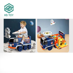 HS Safety Fire motors Police Space Buggies aventures enfants électrique Ride On Car oversize garçons avec lumière et histoire - Product Image 3