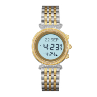 AL FAJR Nouvelle sortie Montre de prière musulmane de luxe à la mode pour femmes Étanche Montre-bracelet Qibla Diamant Automatique Montre islamique