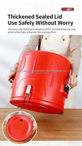 Offerta Speciale: Contenitore Termico in Acciaio Inox da 10L, 20L, 30L, 40L, 50L, 60L, 70L, 80L per Alimenti Caldi o Congelati, Mantiene Fresco, Secchiello per Ghiaccio - Product Image 5