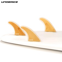 UNDERICE Sandwich Couleurs Quilles de planche de surf en queue de poisson Ailettes Nid d'abeille en fibre de verre Propulseur moyen Double onglets Ailettes de planche de surf en résine