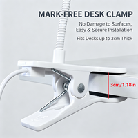 Lampe UV à capteur automatique mains libres pour ongles, bras rotatif à 360°, support de fixation de bureau pour le durcissement des capsules Gel-X et de la colle à strass