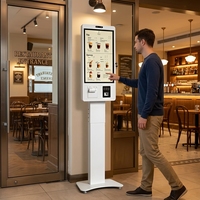 Sistema POS Todo en Uno Personalizado de 27 Pulgadas, Kiosco de Autoservicio para Pedidos con Impresora Térmica de Recibos y Pantalla Táctil de Pago
