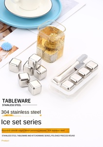 Pierres à whisky en acier inoxydable, cubes de glace réutilisables, ensemble de pierres à glace pour vodka et bière, refroidisseur à whisky, accessoires de bar - Product Image 6