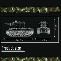 Kalıp kral 20026 askeri motorlu oyuncaklar teknik APP uzaktan kumanda savaş meclisi Model setleri No.KV-2 Tank yapı taşları