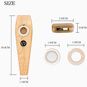 Ensemble Kazoo en bois facile à <span class=keywords><strong>apprendre</strong></span> Flûte Instrument d'<span class=keywords><strong>harmonica</strong></span> simple pour guitare Yukri Accompagnement - Product Image 2