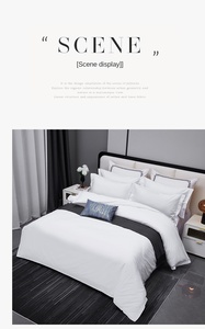 Juego de funda nórdica de poliéster para Hotel, tamaño Queen King, 48*74cm, funda de almohada, juego de <span class=keywords><strong>cama</strong></span> de poliéster barato para Homestay SPA - Product Image 5