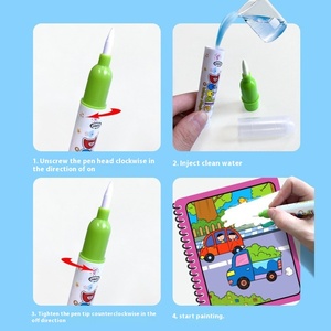 <span class=keywords><strong>Livre</strong></span> de peinture à l'eau magique pour enfants avec stylo à eau clair Graffiti répété reliure parfaite pour l'impression en carton de la maternelle - Product Image 4