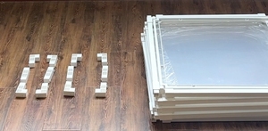 Thiết kế mới kim loại Acrylic Dog playpen Pet bút chó Crate lồng kennel Pet hàng rào cho nhỏ vừa chó con thỏ - Product Image 6