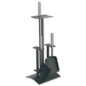 Juego de Herramientas de chimenea de hierro negro, para el Interior del hogar, herramienta de <span class=keywords><strong>leña</strong></span> - Product Image 6