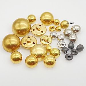 คลิปทองแดงสองง่ามรูป<span class=keywords><strong>เห็ด</strong></span>สีทองโครงสร้างกระดุมโดมที่ยึดทรงกลมยกขึ้น - Product Image 2