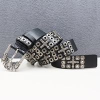 Ceinture en cuir personnalisée JULUN pour homme, ceinture en cuir véritable pour jeans, style gothique punk avec clous métalliques et revolver unique