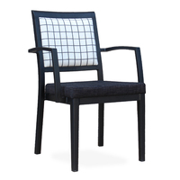 Fauteuil en cuir pour salle à manger, chaises rembourrées modernes pour restaurant, chaises élégantes en cuir pour salle à manger