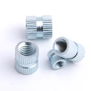 Hot Sale Factory Custom Knurled Embedded Insert Nuts Hex round Rivet with Custom Thread Size M2 M3 Size Nuts