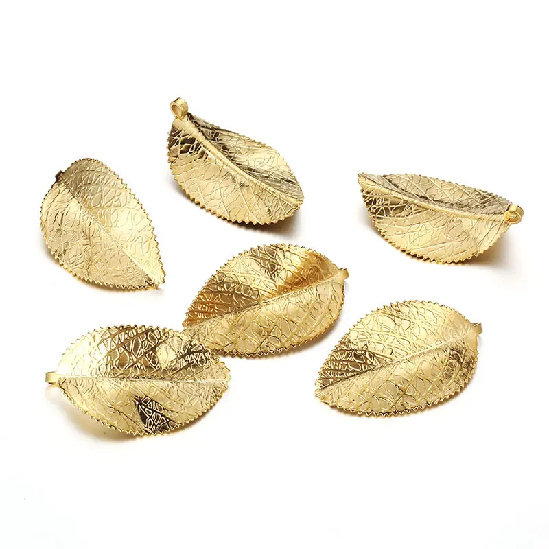 Wholesale Leaf Accessories Stainless Steel Tree Leaf Pendant Charm For DIY Necklace