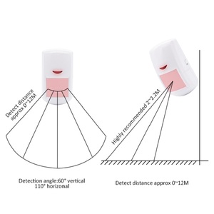 <span class=keywords><strong>Sensor</strong></span> de movimiento PIR inalámbrico 433MHz <span class=keywords><strong>Detector</strong></span> infrarrojo de inmunidad a mascotas alimentado por batería para el sistema de protección de seguridad del hogar - Product Image 2