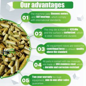 1-40T/H Erdnuss schale Reiss chale Nuss schale Palmkern schale Gras Hopfen Pellet linie Für den Pflanzen gebrauch - Product Image 5