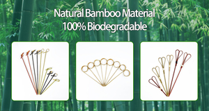 Bán buôn giá rẻ dùng một lần nút tre xiên Cocktail Gậy biểu tượng tùy chỉnh bằng gỗ BBQ trái cây công cụ bên miễn phí cho nhà bếp sử dụng - Product Image 3