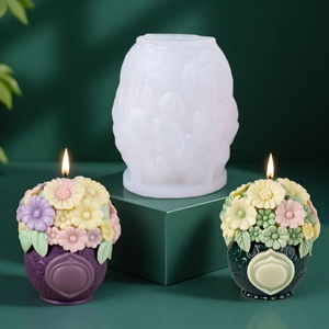 TangChu Flower <b>Basket</b> Design Silicone Mold Set for Candle and Soap Making - Product Image 4