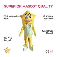 Costume de Mascotte Étoile Personnalisé pour Adulte, en Peluche, Super Doux, en Coton PP, Anti-Stress, Jaune, Dessin Animé, Mignon et Amusant, pour Anniversaire