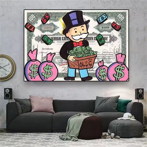 Pintura en Lienzo de <span class=keywords><strong>Alec</strong></span> Monopoly, Arte de Dinero, Hombre Rico, Póster de Dibujos Animados e Impresión, Arte Pop para Pared, Cuadro para Decoración del Hogar, Sala de Estar - Product Image 4