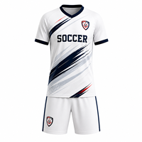 Maillot de football personnalisé pour homme avec impression numérique, ensemble complet, maille respirante, séchage rapide, anti-bactérien, manches courtes