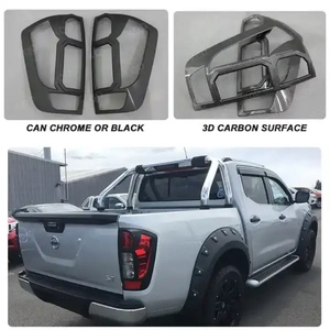 Cubierta Protectora para Luces Traseras de Fibra de Carbono/Cromo/Negro con Diseño 3D para NAVARA NP300, Gran Venta - Product Image 4