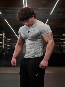 Camiseta Deportiva de Gimnasio para Hombre, Nueva Moda, Transpirable, de Manga Corta, Secado Rápido, Cuello Redondo - Product Image 4