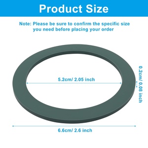 Custom <b>Silicone</b> <b>Seal</b> Ring 66x52x2mm Grey Blender Gasket OEM ODM Moulded Die Cut Parts Wholesale Supplier - Product Image 2
